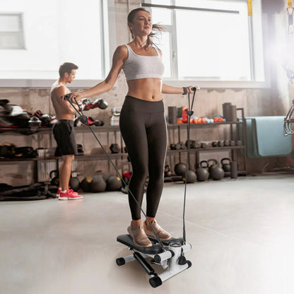 Compact Portable Mini Stepper for Women — Full Body Workout with Resistance Bands