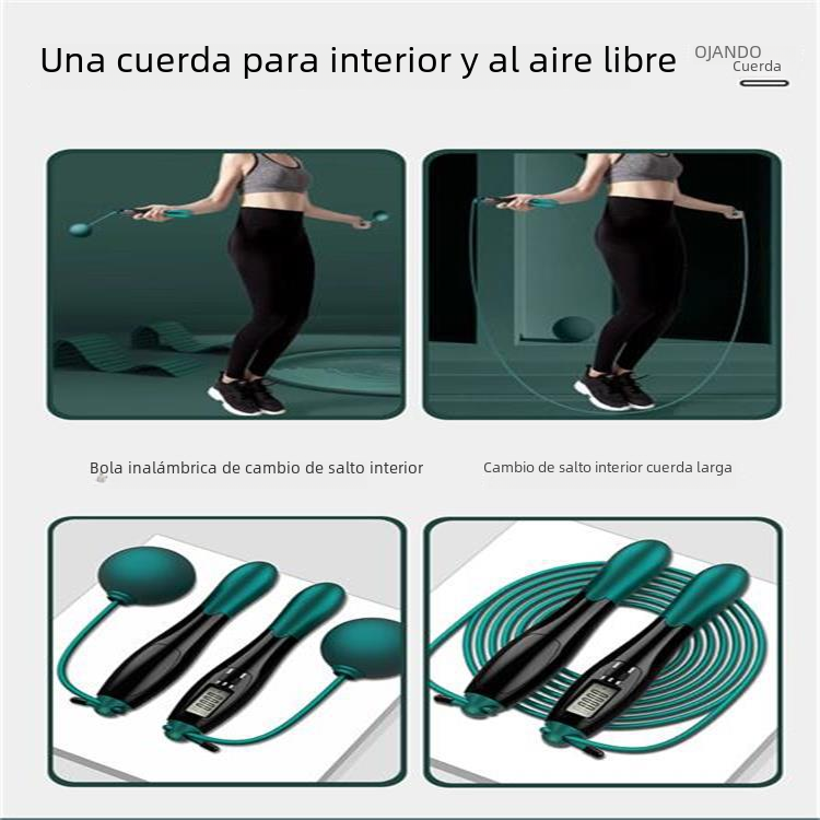 TenohFit Smart Jump Rope Set — Wireless Ball or Traditional Cord with Counter