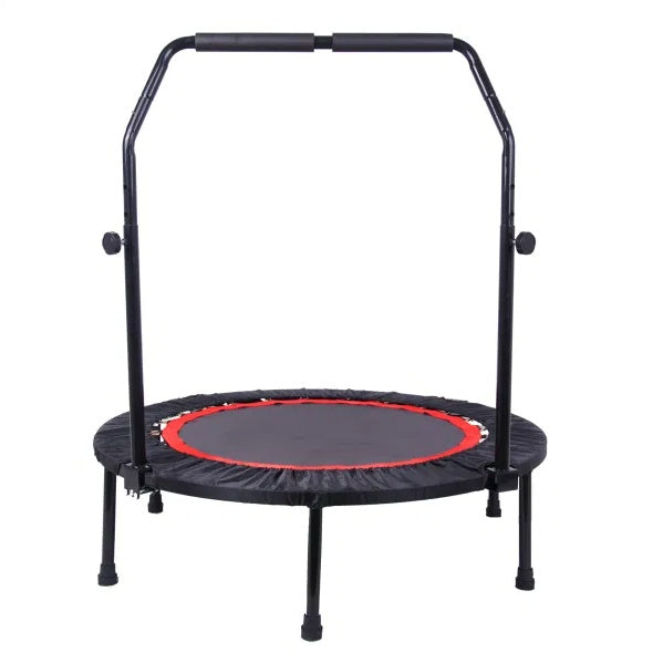 40 Inch Mini Fitness Rebounder Trampoline — Indoor Exercise for Adults & Kids with Safety Bar