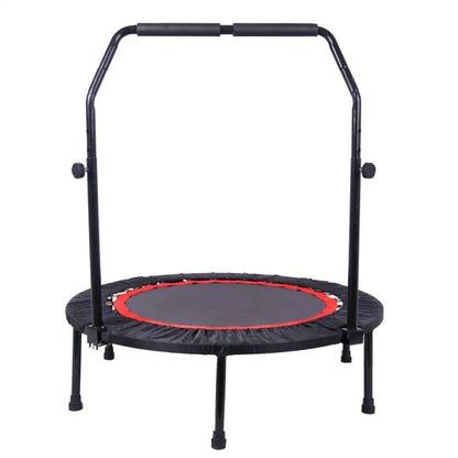 40 Inch Mini Fitness Rebounder Trampoline — Indoor Exercise for Adults & Kids with Safety Bar