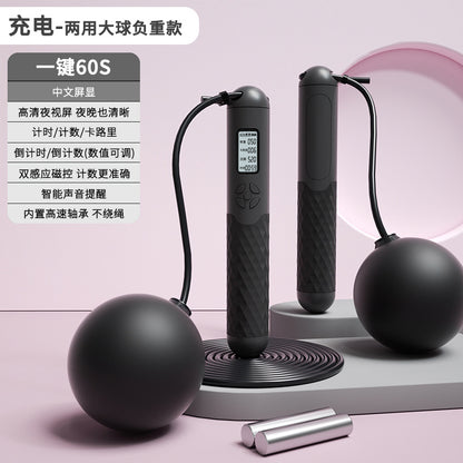 TenohFit Rechargeable Wireless Jump Rope with Electronic Rep Counter