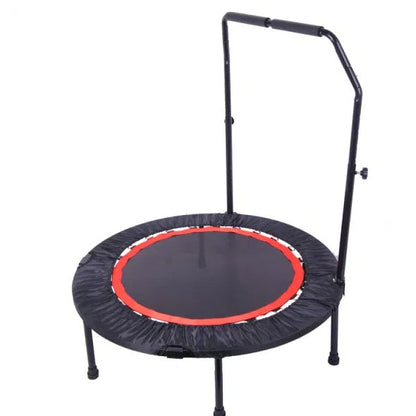 40 Inch Mini Fitness Rebounder Trampoline — Indoor Exercise for Adults & Kids with Safety Bar