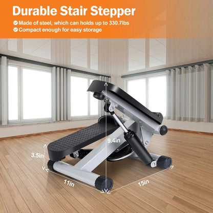 Compact Portable Mini Stepper for Women — Full Body Workout with Resistance Bands
