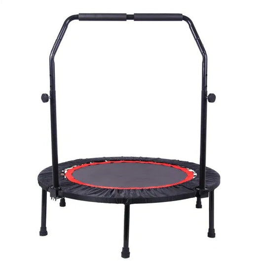 40 Inch Mini Fitness Rebounder Trampoline — Indoor Exercise for Adults & Kids with Safety Bar