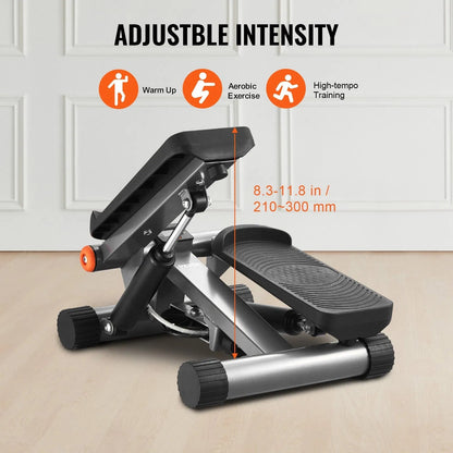 Mini Hydraulic Stepper with Resistance Bands & LCD Monitor